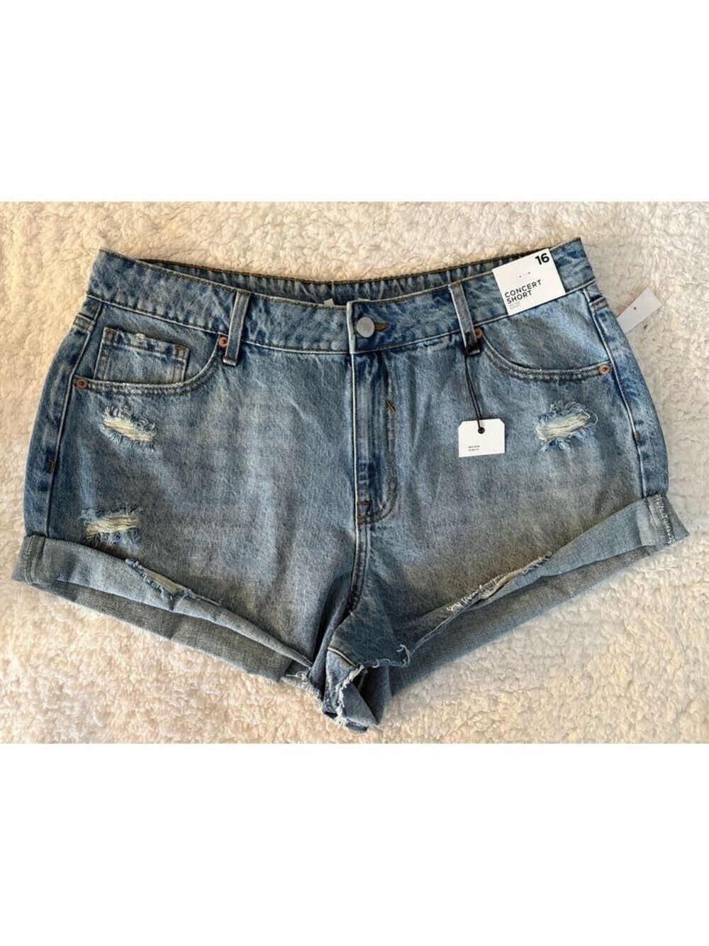 Women's Forever 21 Denim Concert Shorts Size 16 Blue